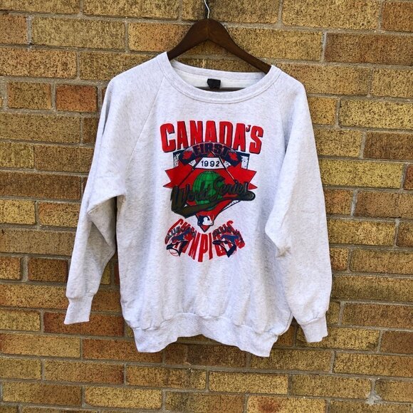 Vintage 1992 MLB Toronto Maple Leafs World Series Championship Sweater - Picture 3 of 4